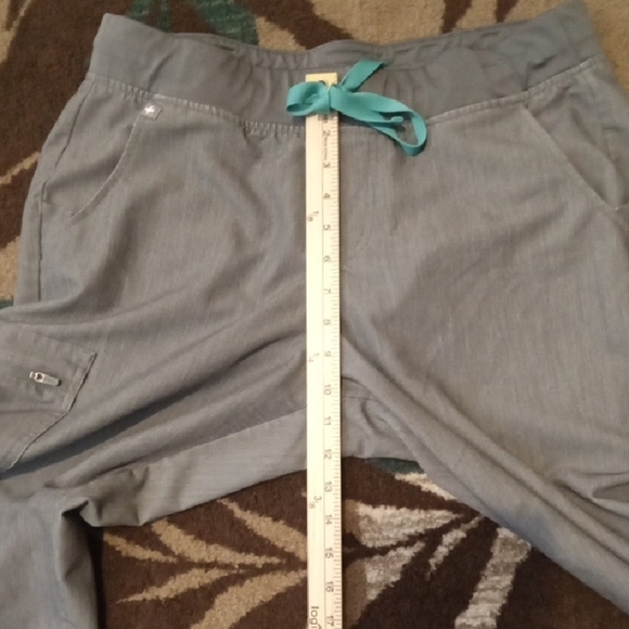 Figs Gray Track Pants Joggers with Elastic Waistband Casma Zamora Style Womens - Picture 7 of 13